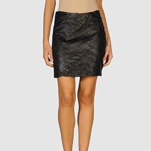Catherine Malandrino Leather Mini Skirt